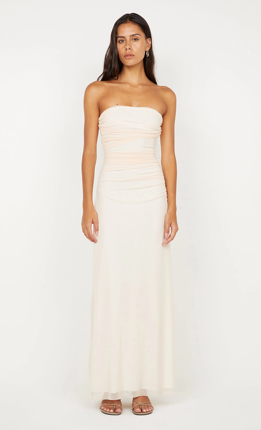 Subtle Stitch ALARA STRAPLESS DRESS - PEACH