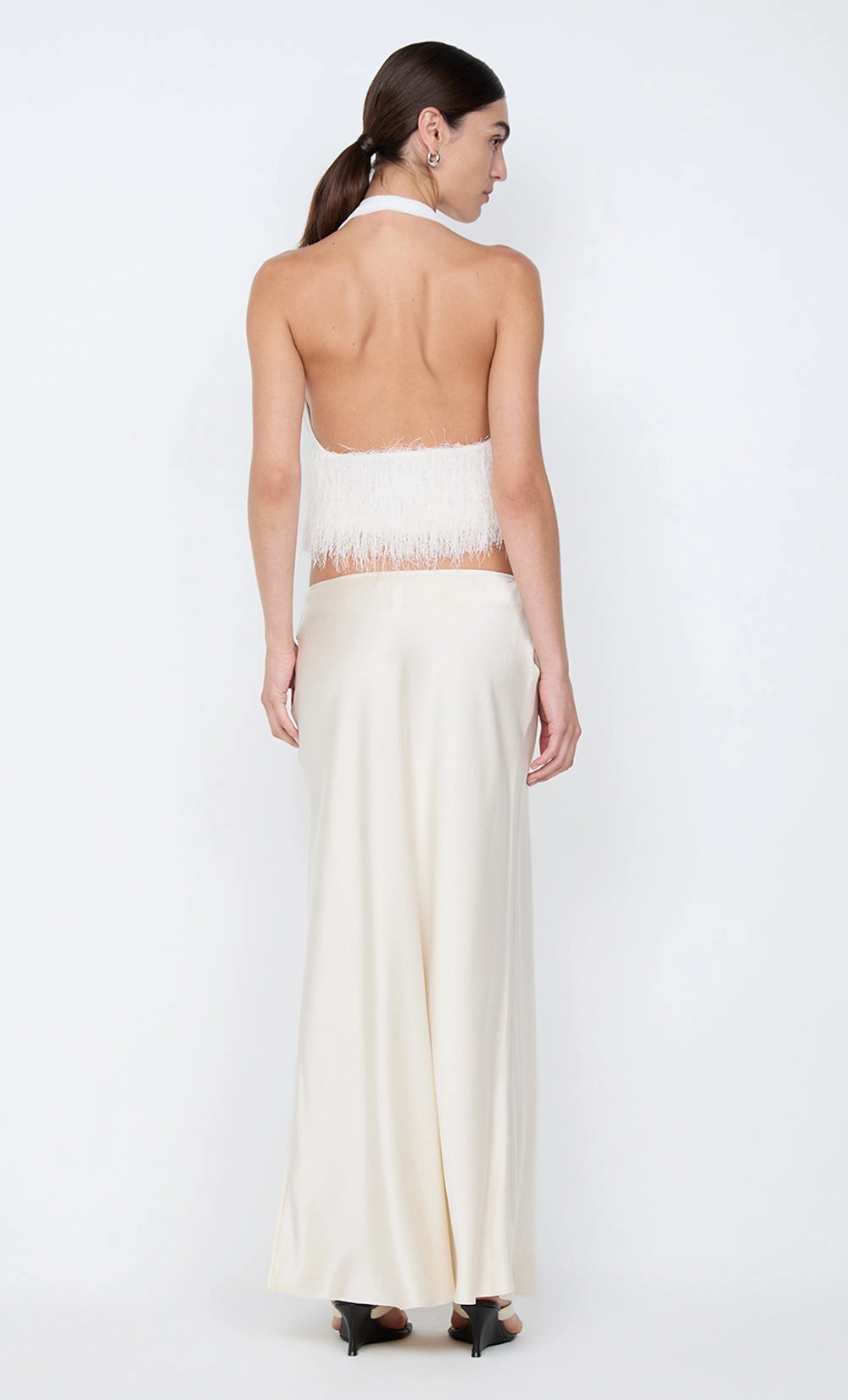 Button Chic Calm Movement FINLEY HALTER TOP - WHITE