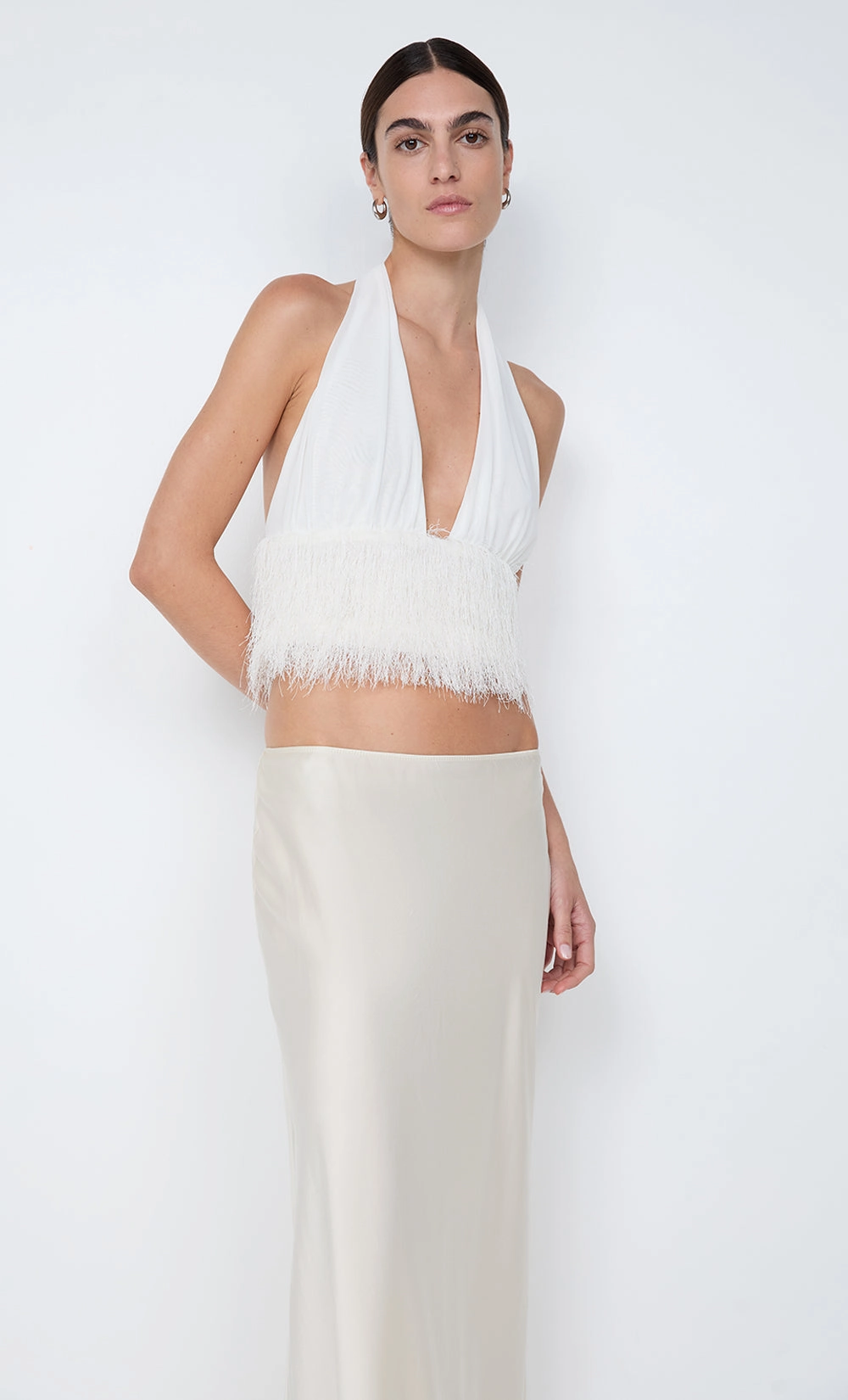 Youthful Feel FINLEY HALTER TOP - WHITE