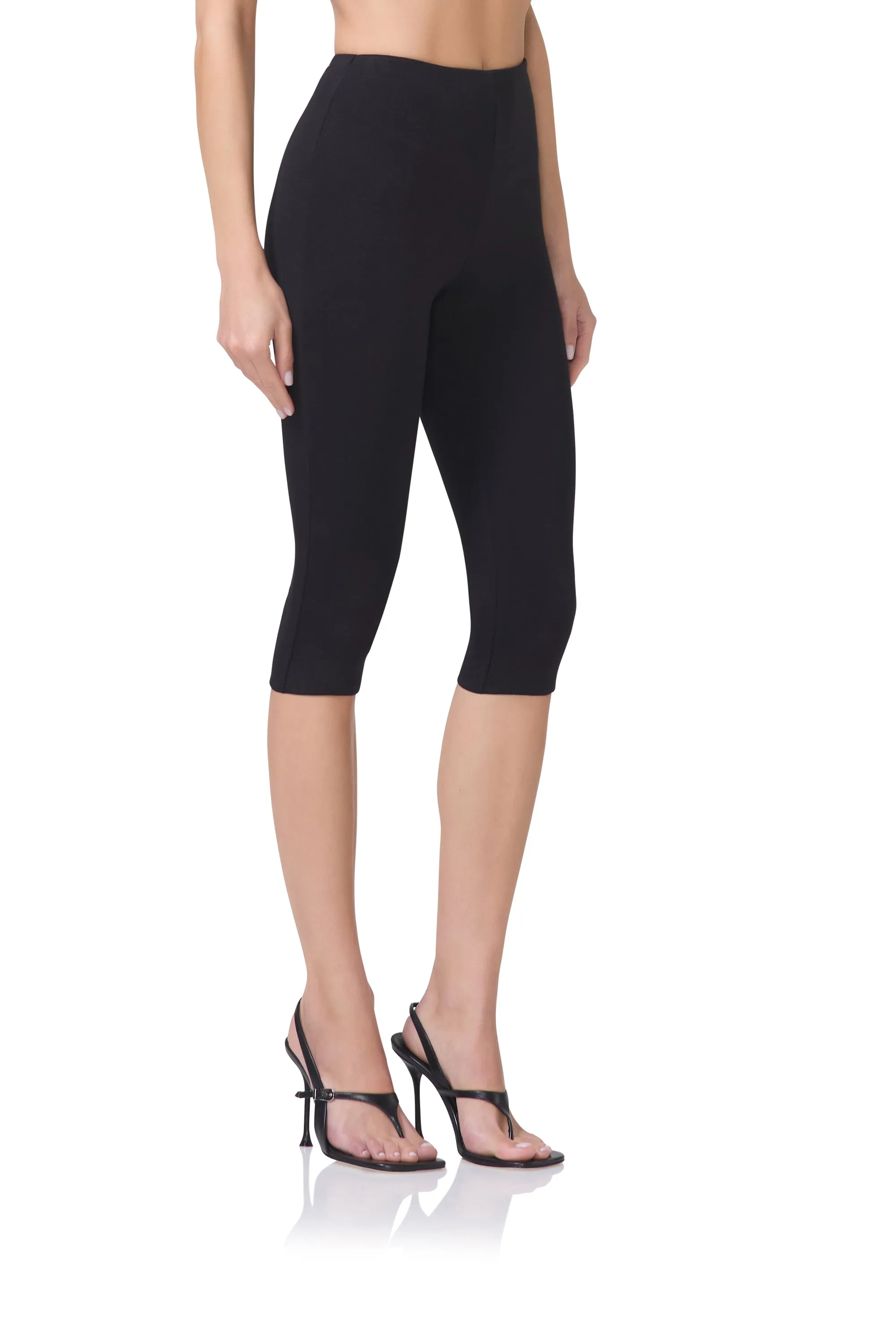 No Gap Waistband Ettie Capri Legging - Noir