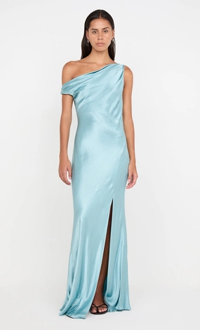 SOL ASYM DRESS - SEA SPRAY Formal Occasion Comfy Style
