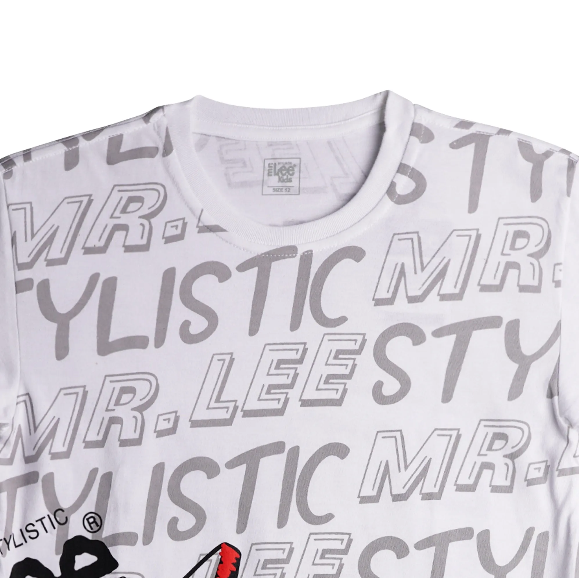 Stylistic Mr. Lee Children's Wear Kid's Basic Tees Regular Fit 163302-U (Navy White)