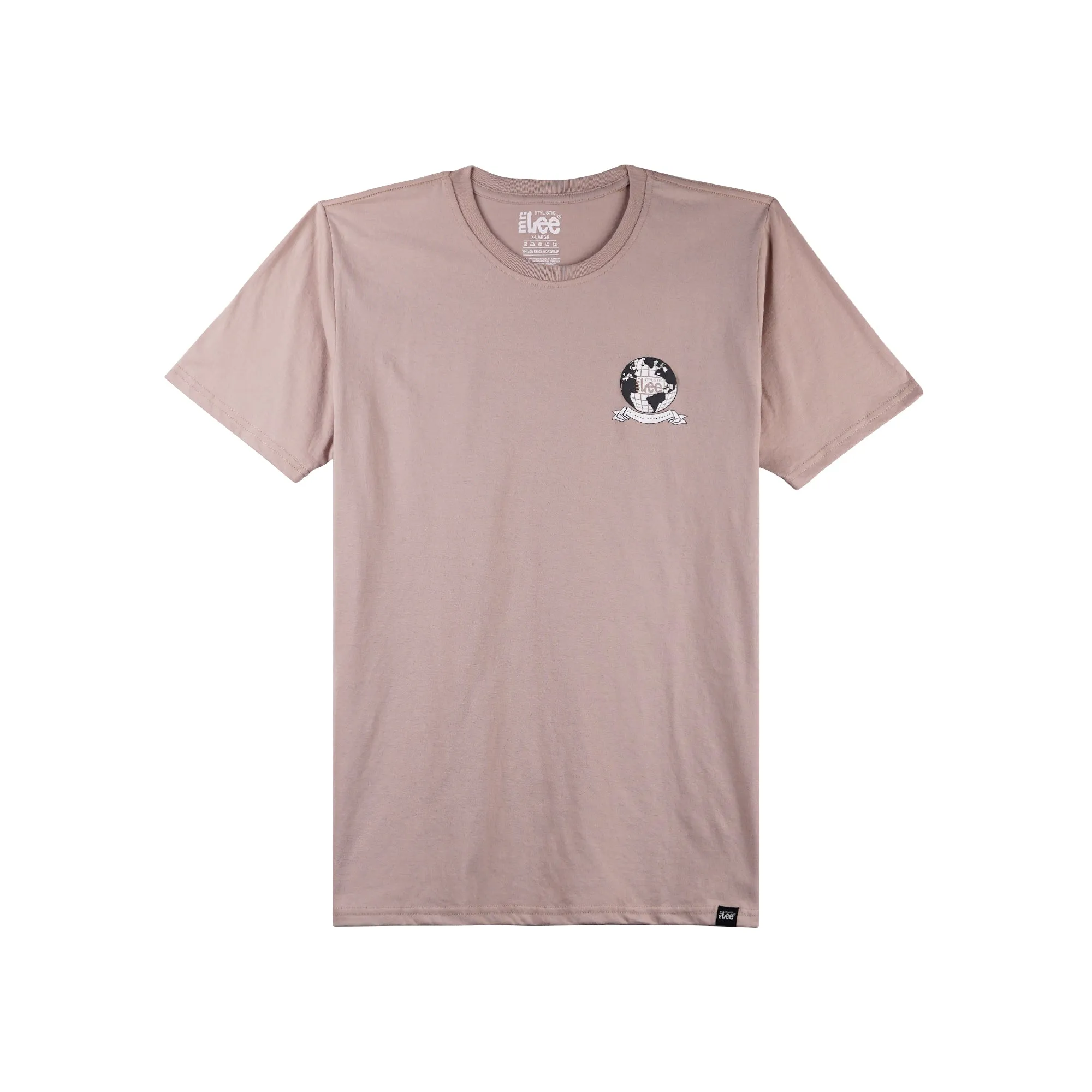 Stylistic Mr. Lee Men's Basic Tees with Back Print Semi body Fit 170165-U (Sphinx)