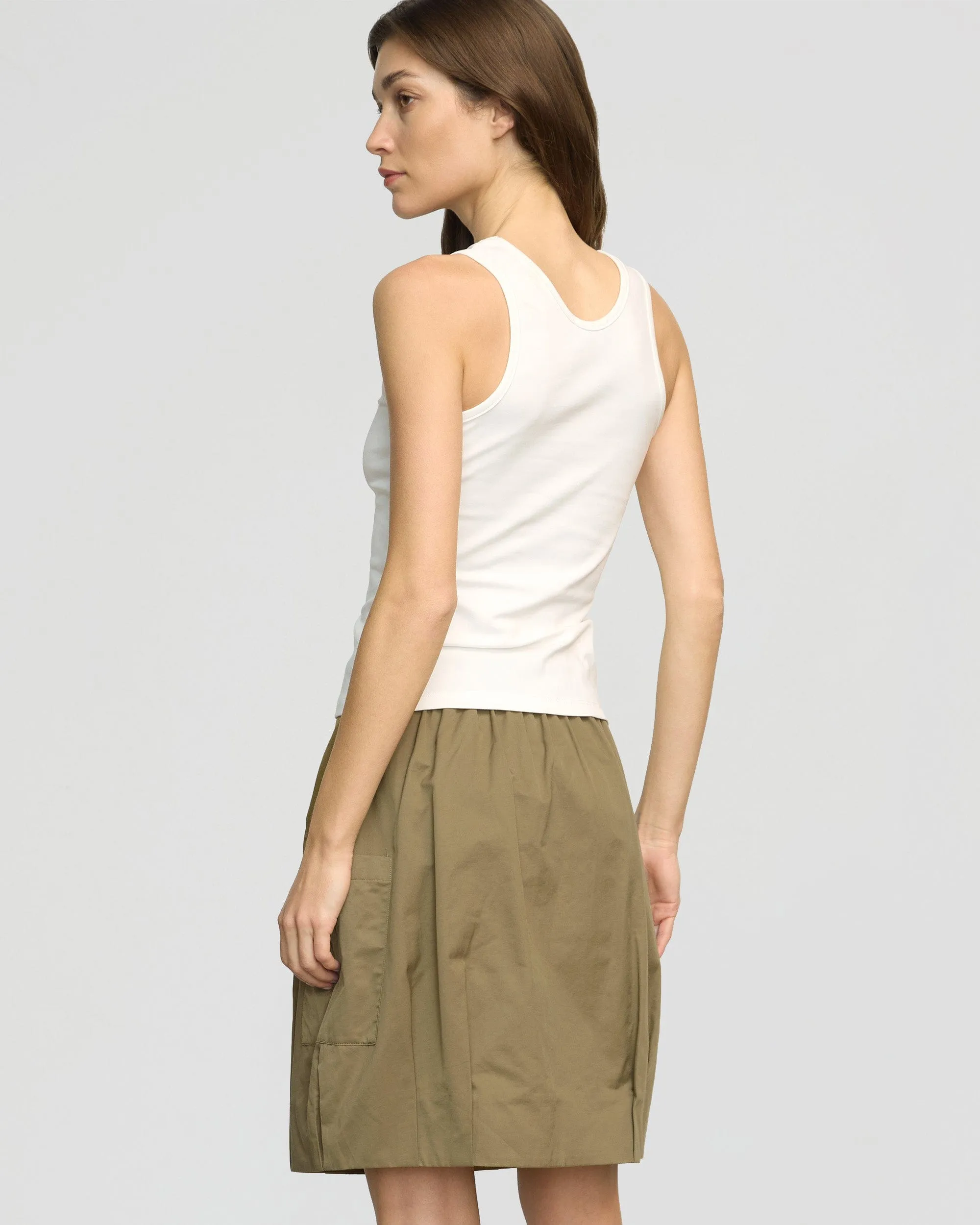 Connie Utility Cocoon Skirt Contoured Waist