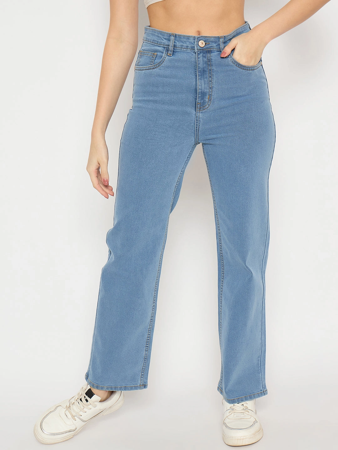 Lifestyle Ready Madame Light Blue Straight Fit Denim Jeans