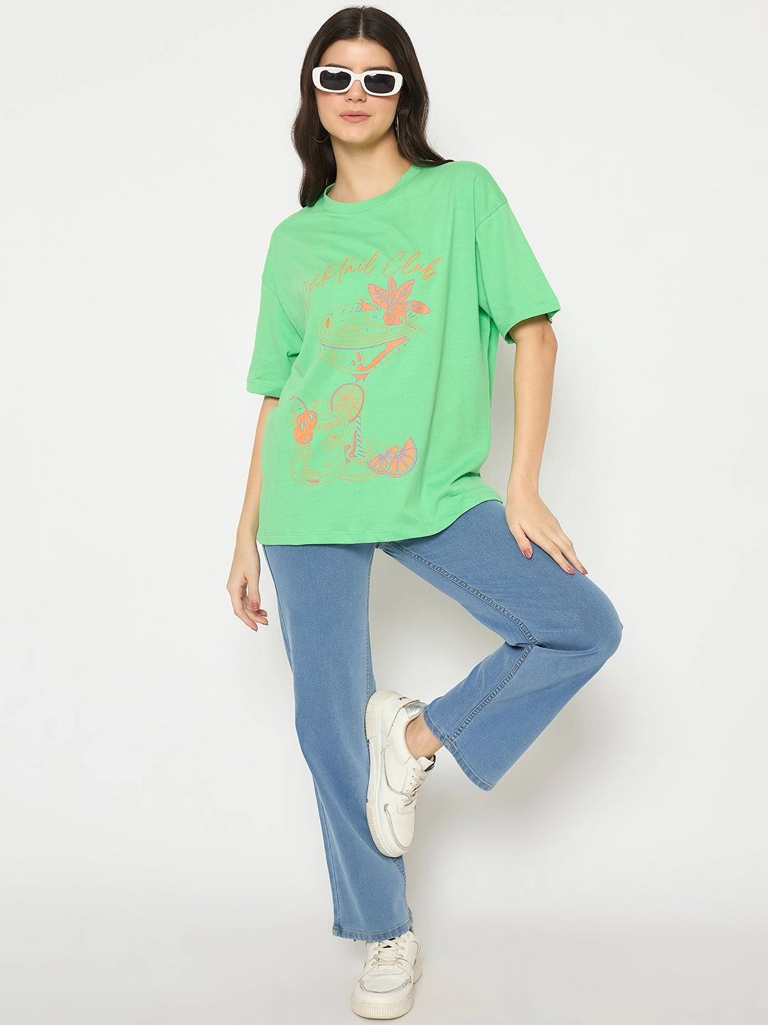 Grab And Go Madame Light Blue Straight Fit Denim Jeans