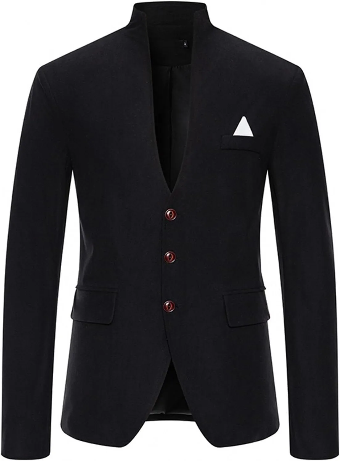Suit Jackets for Men Casual Slim Fit Mandarin Collar Button Down Blazer Lightweight Sport Coat Business Wedding Tuxedo