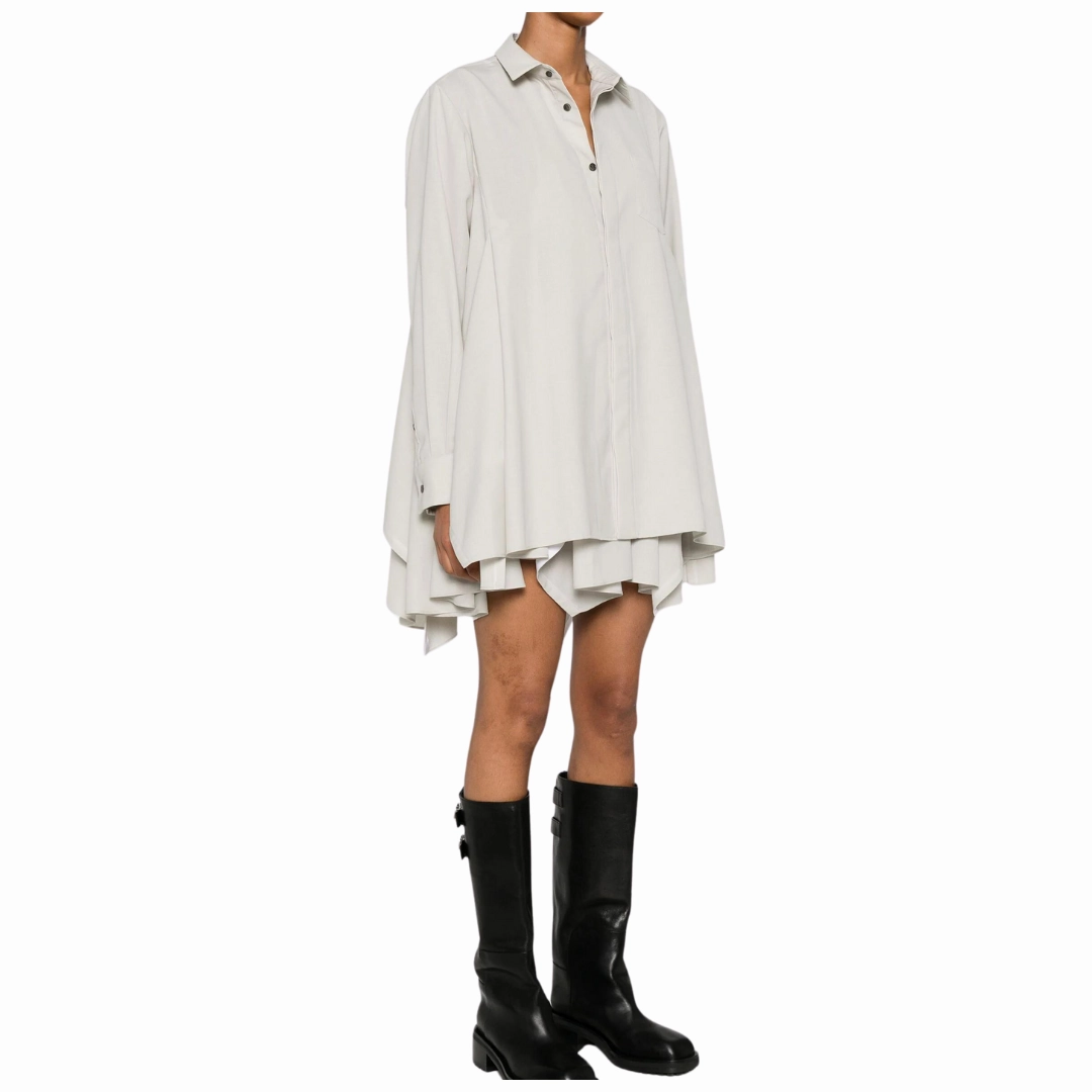 Suiting Button Up Shirt Dress Soft Weave