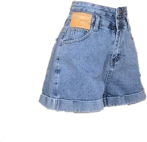 Summer Blue Denim Shorts for Women High Waisted All-Match Casual Loose Short