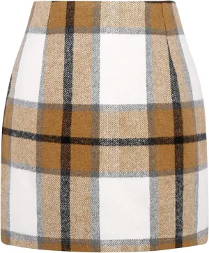 SummerDresses for Women 2023 2023 Women Spring Summer Skirts Elegant Summer Casual High Waist Plaid Mini Skirts