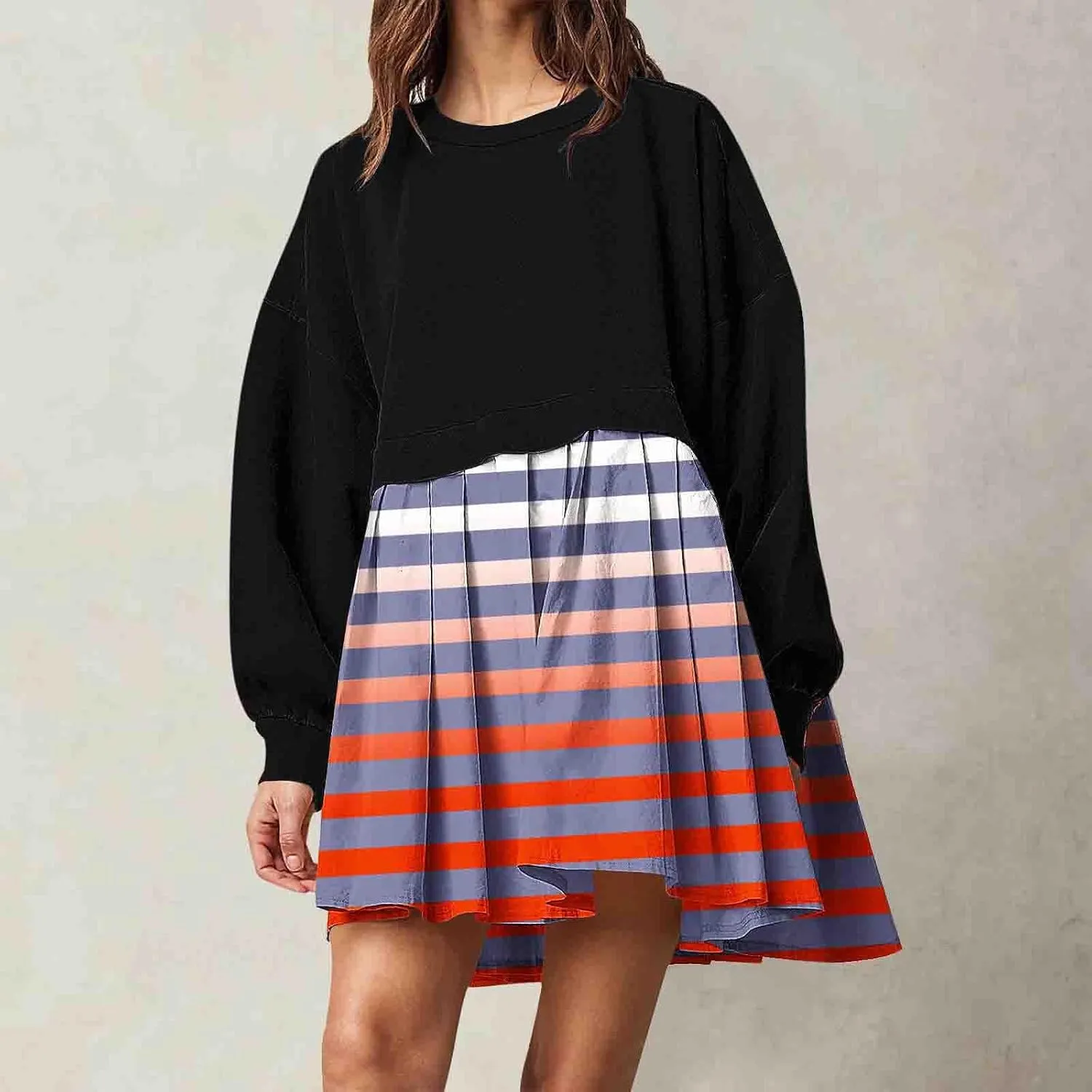Sun Dresses for Women 2024 Women's midi Dresses with Sleeves Ruched Bodycon Flowy Swing Shift Dress Travel Dress