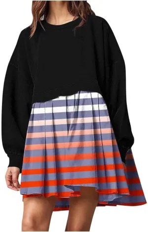 Sun Dresses for Women 2024 Women's midi Dresses with Sleeves Ruched Bodycon Flowy Swing Shift Dress Travel Dress
