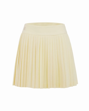 Pique pleated skirt - Yellow Minimal Design