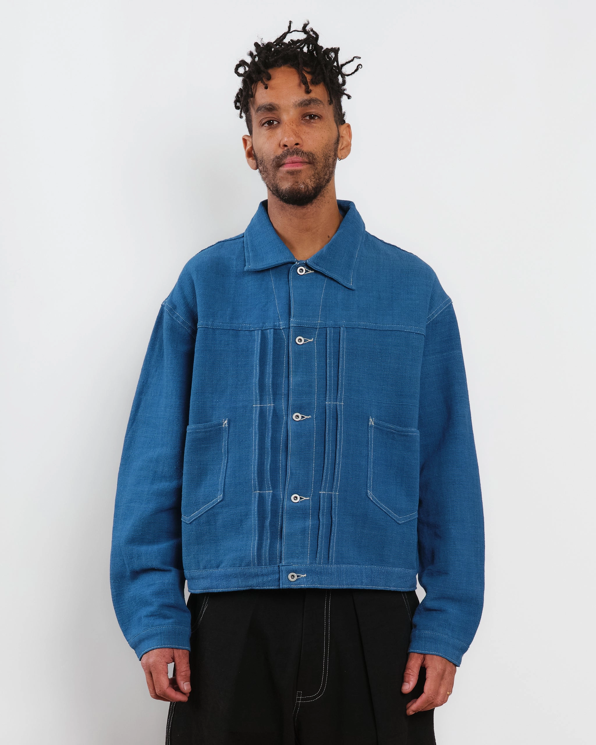 Base Style Sundae Jacket - Indigo Handloom