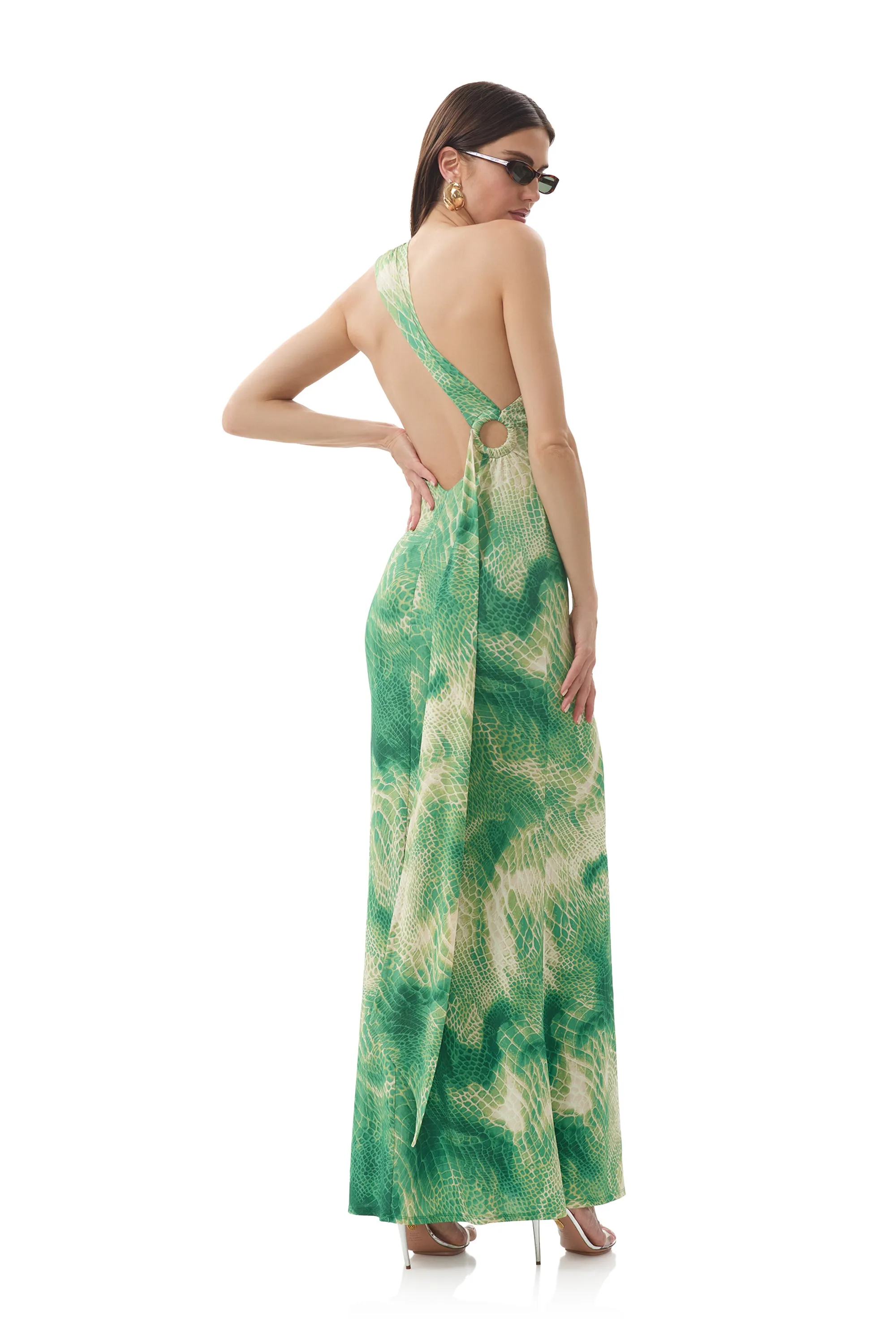 Pure Look Timeless slip dress Carlotta Dress - Green Snake