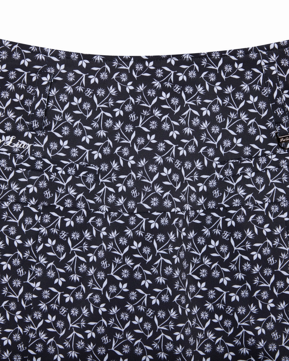 Vibe Ready Family Celebration high waist pattern skirt - Black