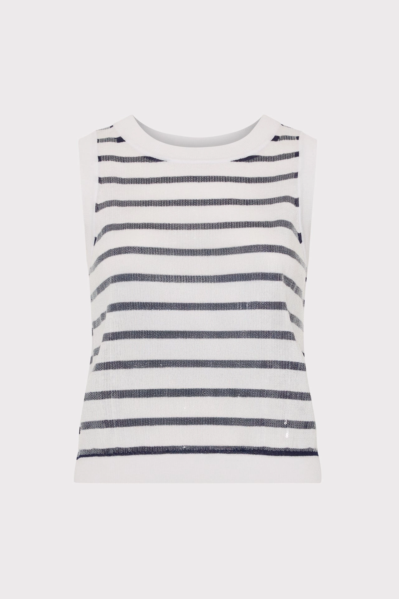 Under Layer Tencel Blend Material Sequin Knit Shell Top