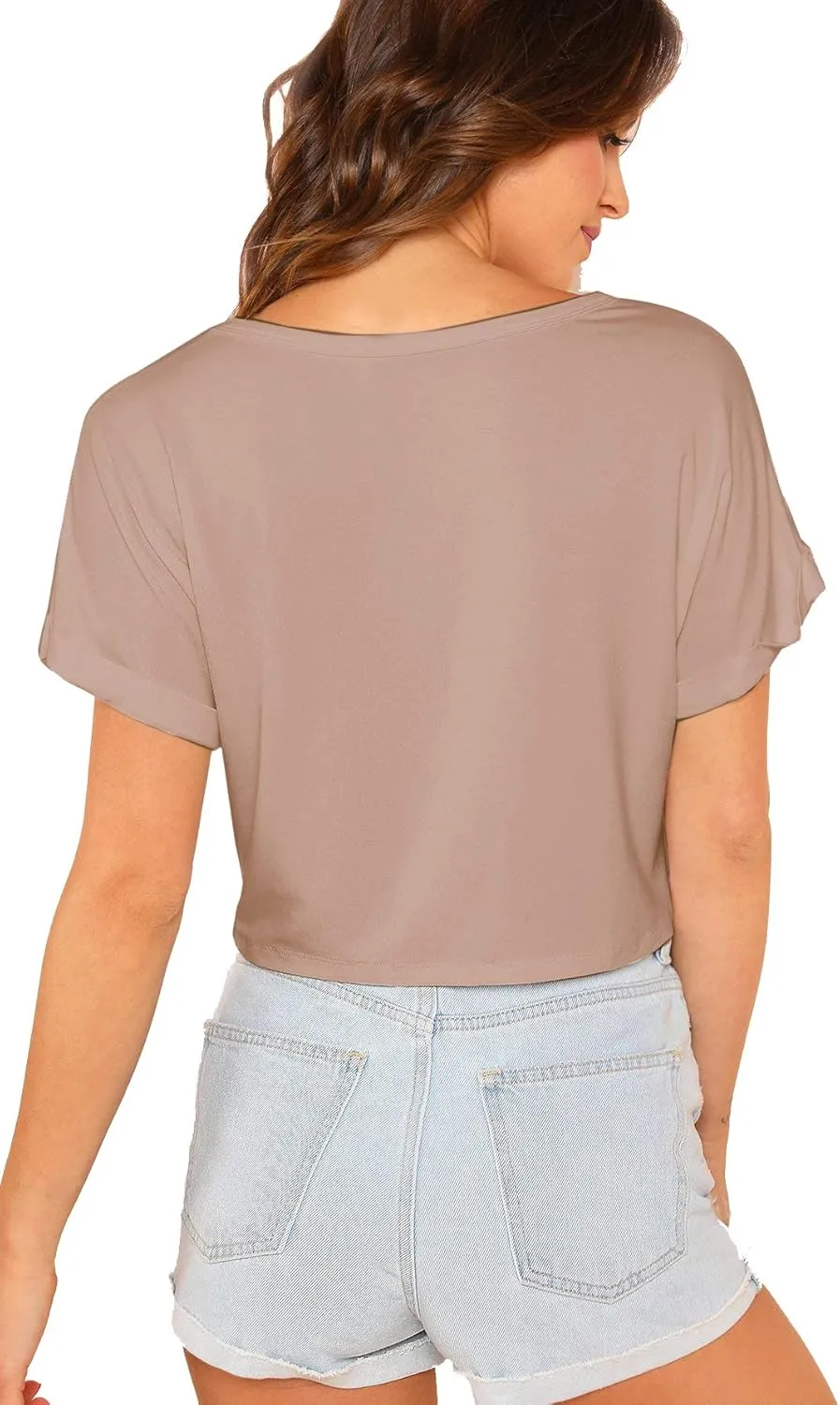 SweatyRocks Women's Short Sleeve Tie Dye Crop Top Crew Neck Casual T Shirts