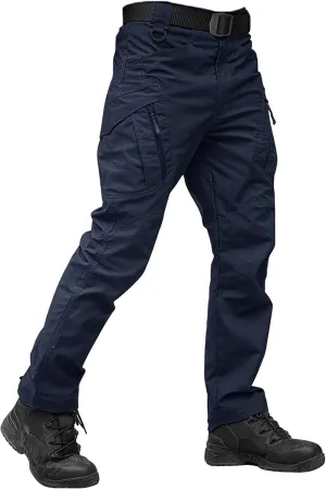 TACVASEN Men's Tactical Pants 9 Pockets Cargo Hiking Pants Lightweight Work Pants for Men Construction Water Resistant
