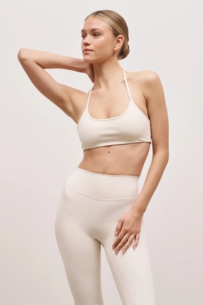 Base Sculpting Halter Cami Bra - Tofu LongLastingDurability Stain Repellent Coating