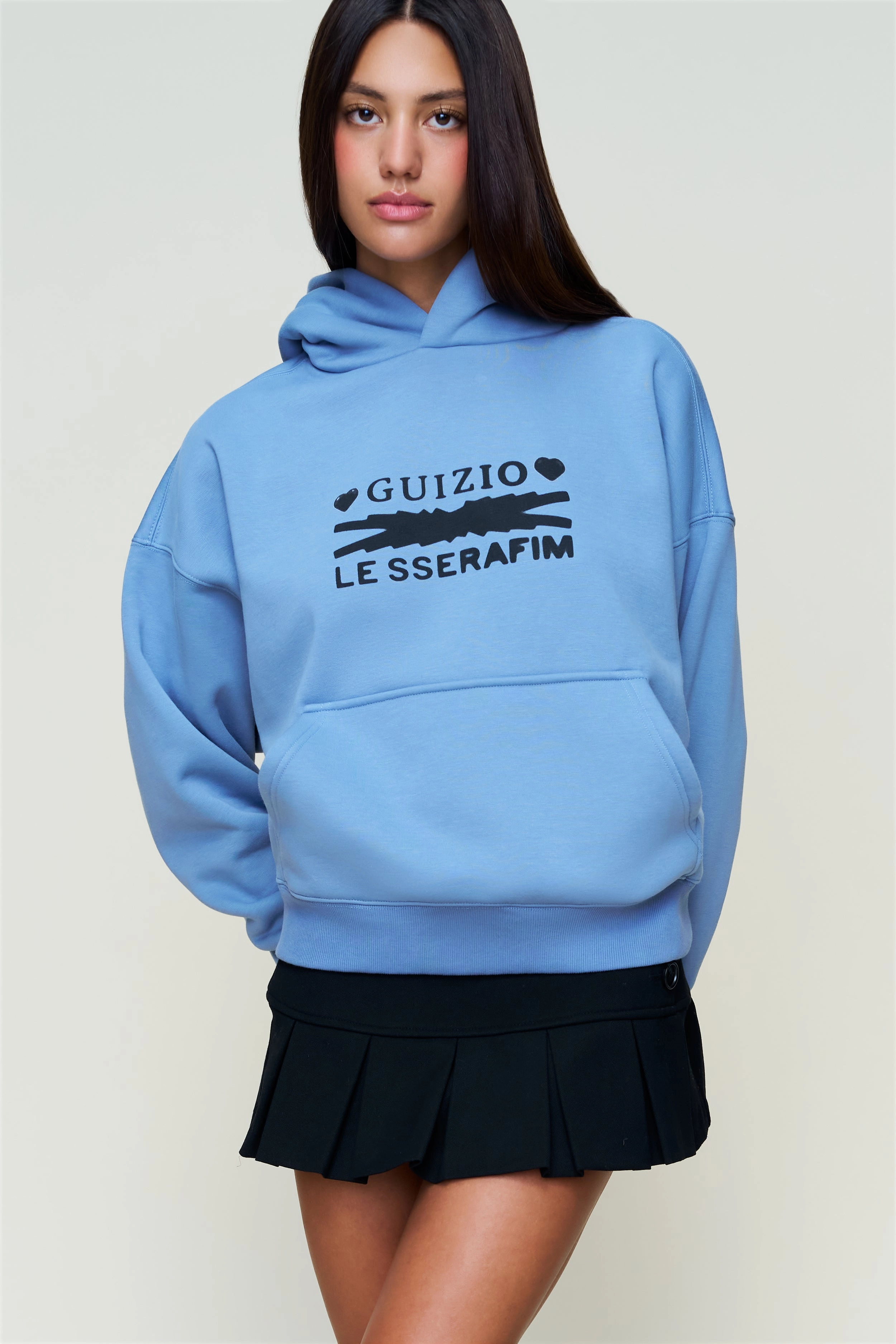 ReverseCoil Zipper Hearts Pull Over Hoodie