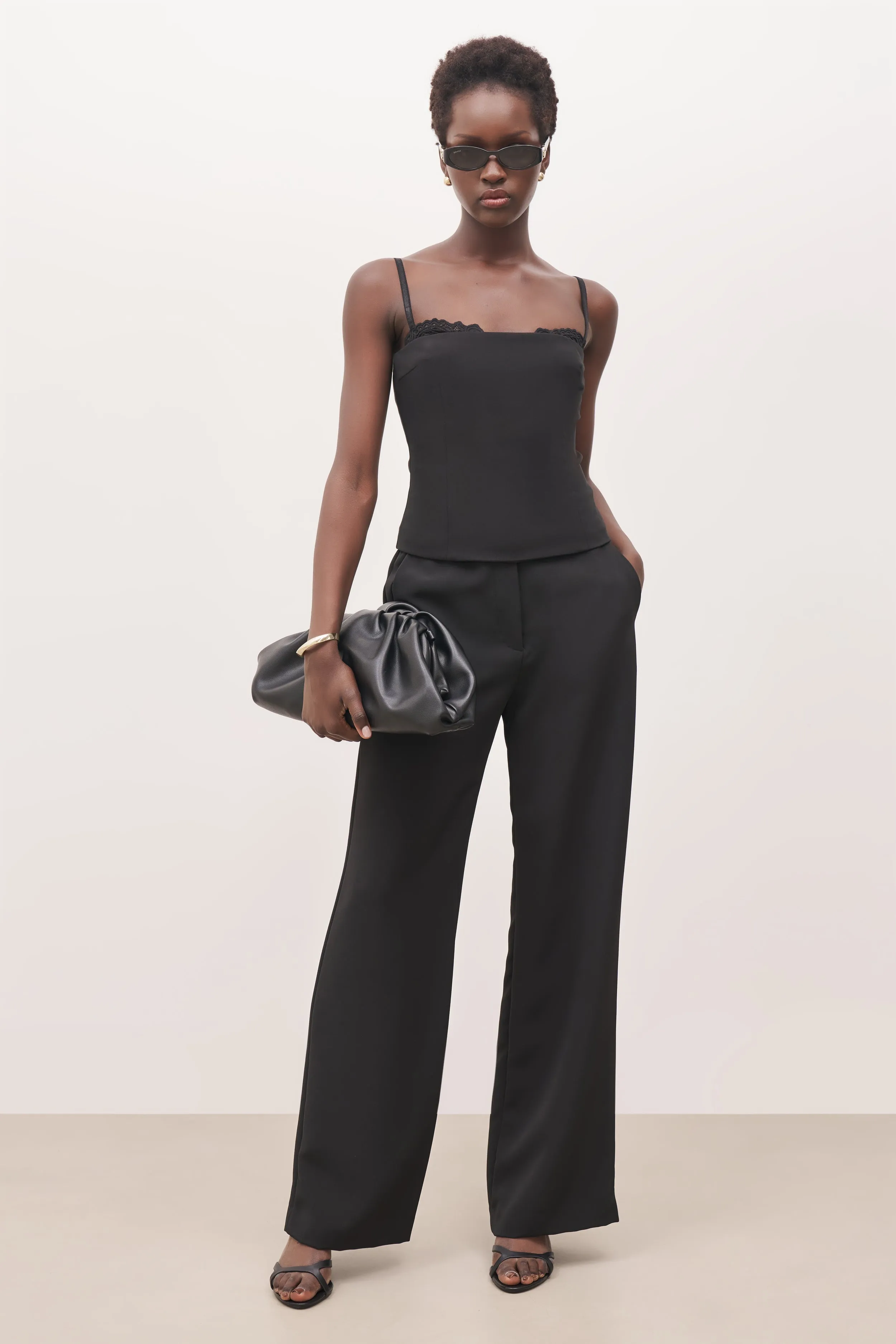 Tailored Bra Detail Bustier - Black Breathable Lining