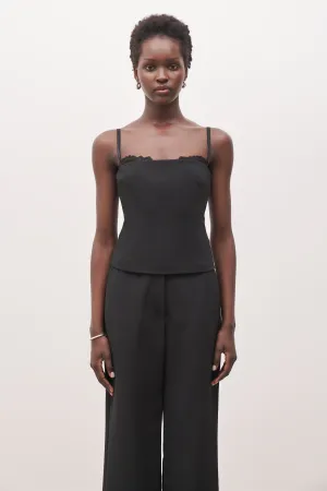 Tailored Bra Detail Bustier - Black Contemporary Cut NonScratchyLining