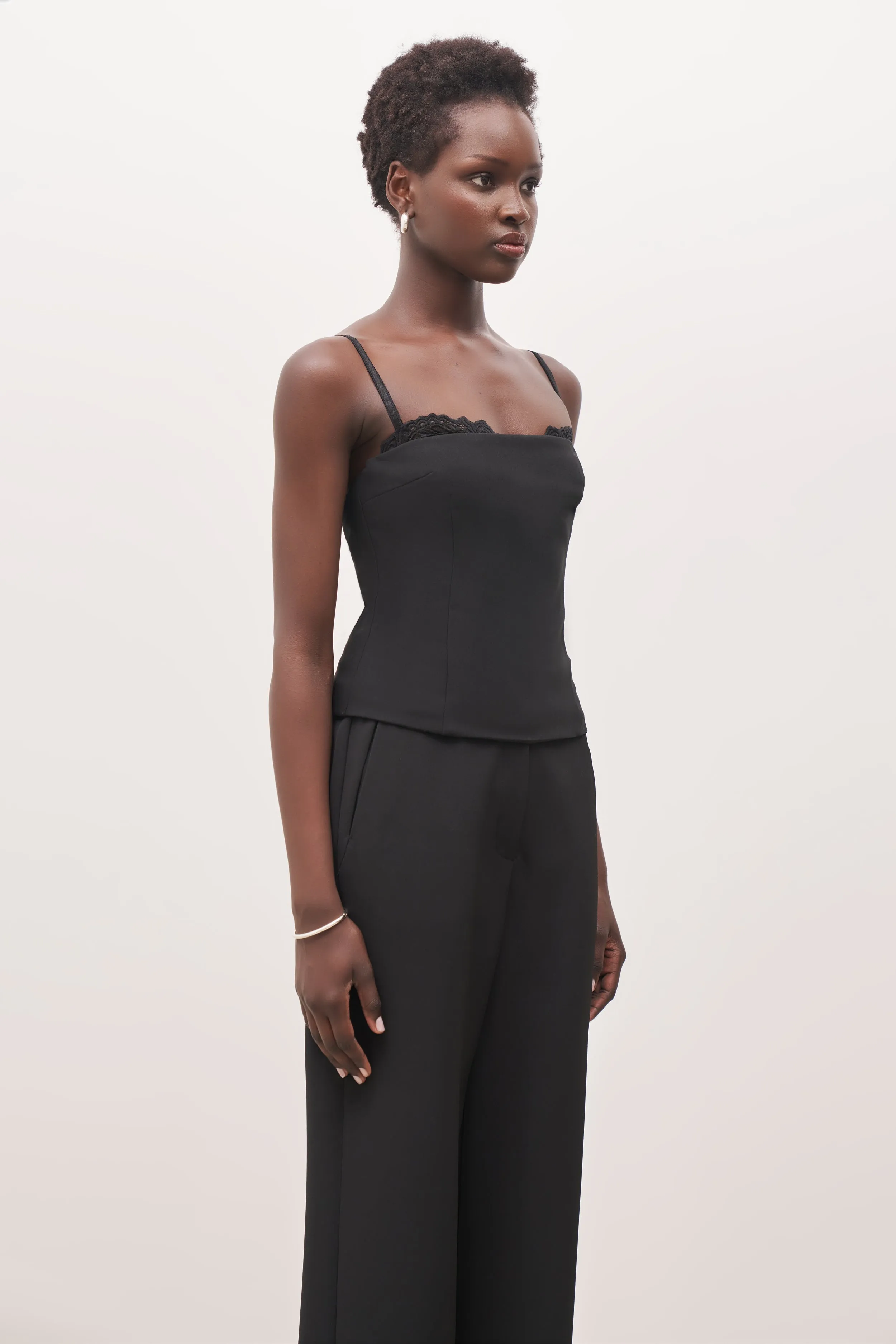Tailored Bra Detail Bustier - Black Non Chafing Edges
