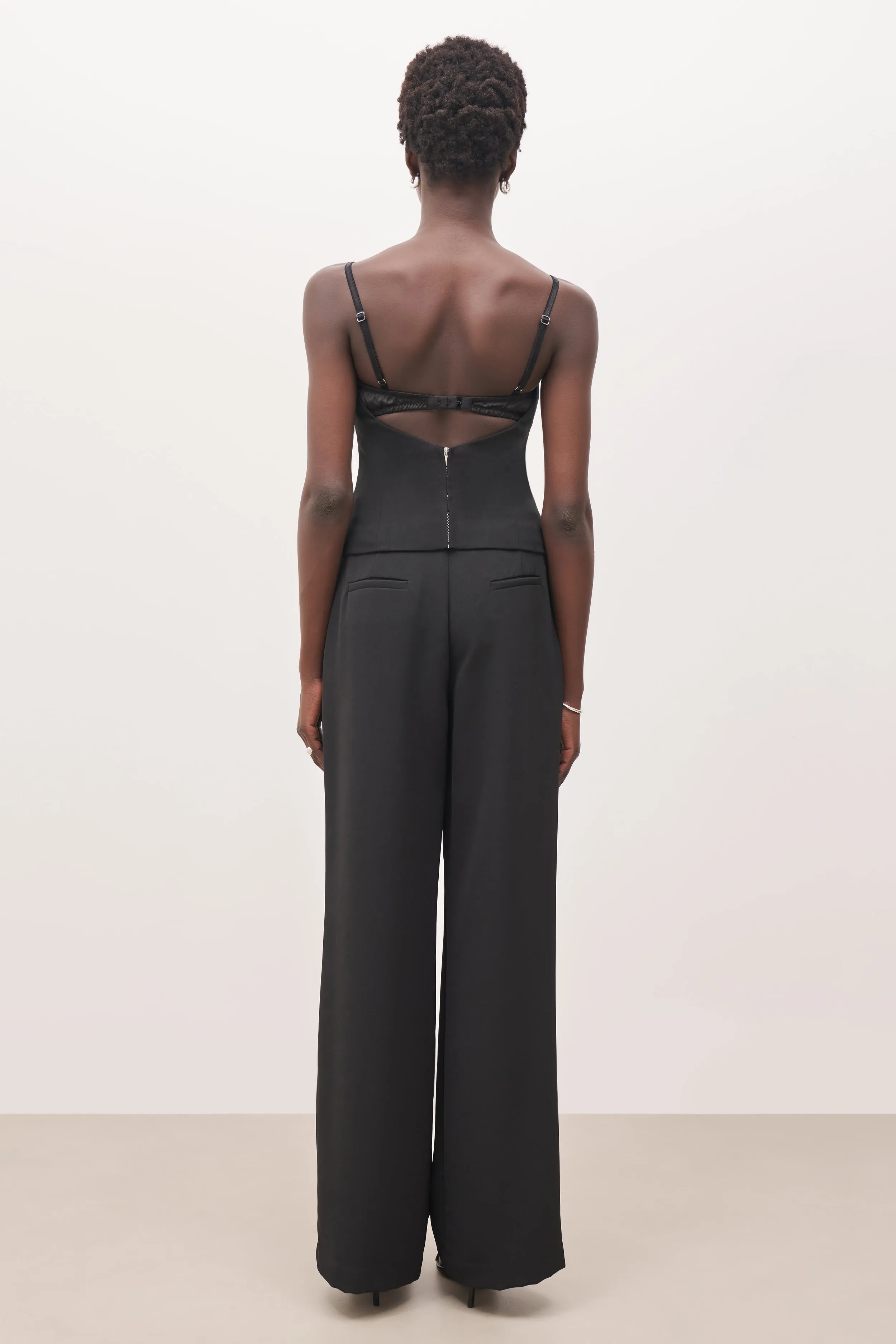 Tailored Bra Detail Bustier - Black RawEdgedDesign Gym Wear