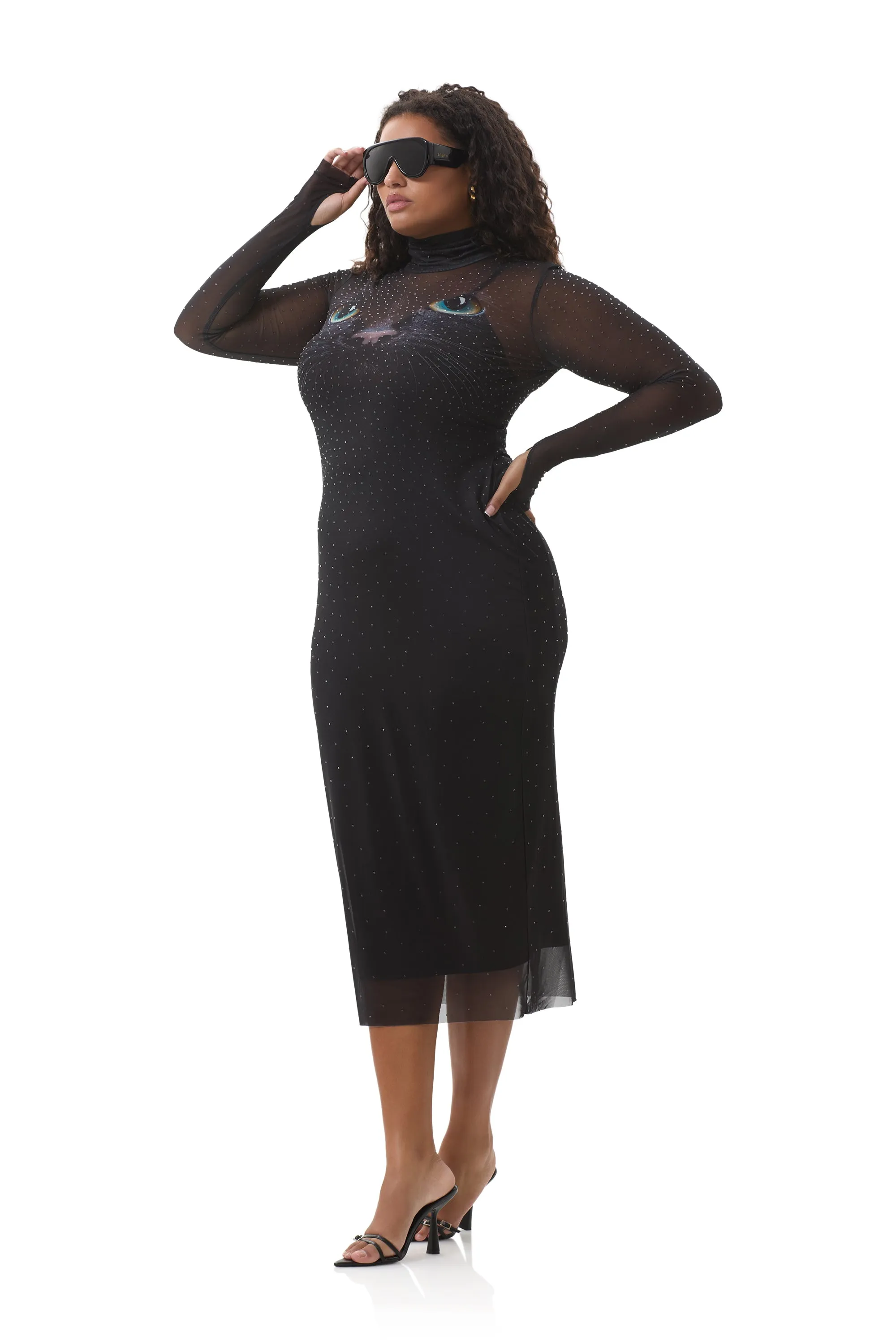 Shailene Dew Drop Dress - Black Cat Comfort Fit
