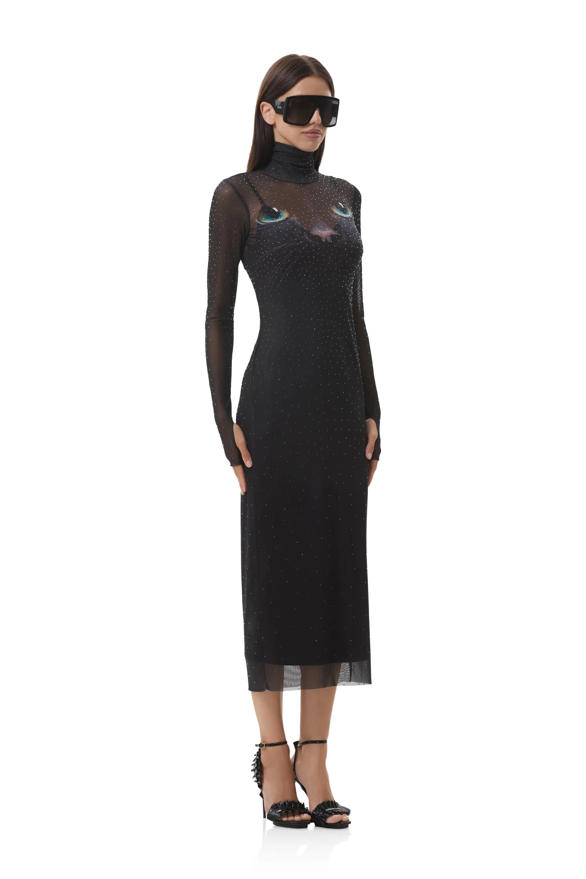 Shailene Dew Drop Dress - Black Cat Relaxing Style