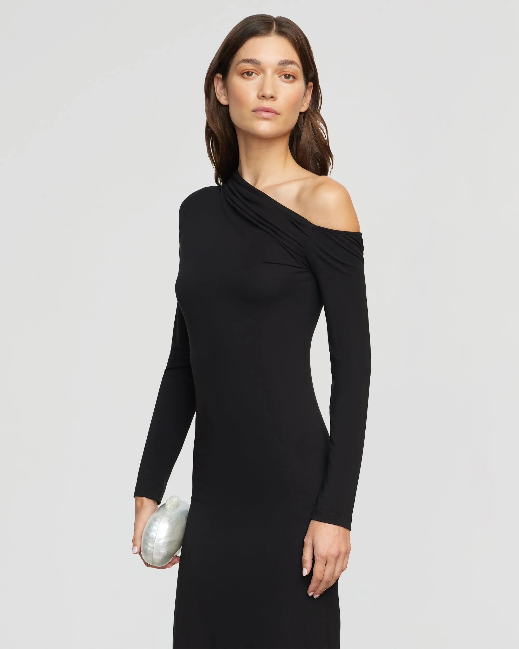 Alina Off-Shoulder Jersey Dress Natural Feel