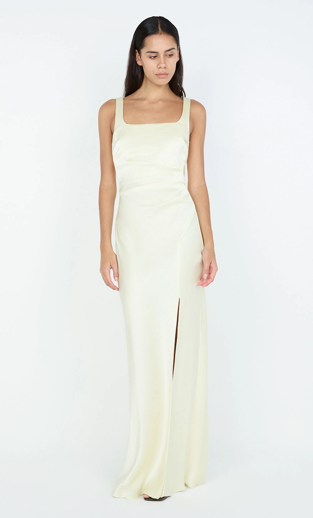 Fresh Motion THE DREAMER SQUARE NECK DRESS - ICE YELLOW