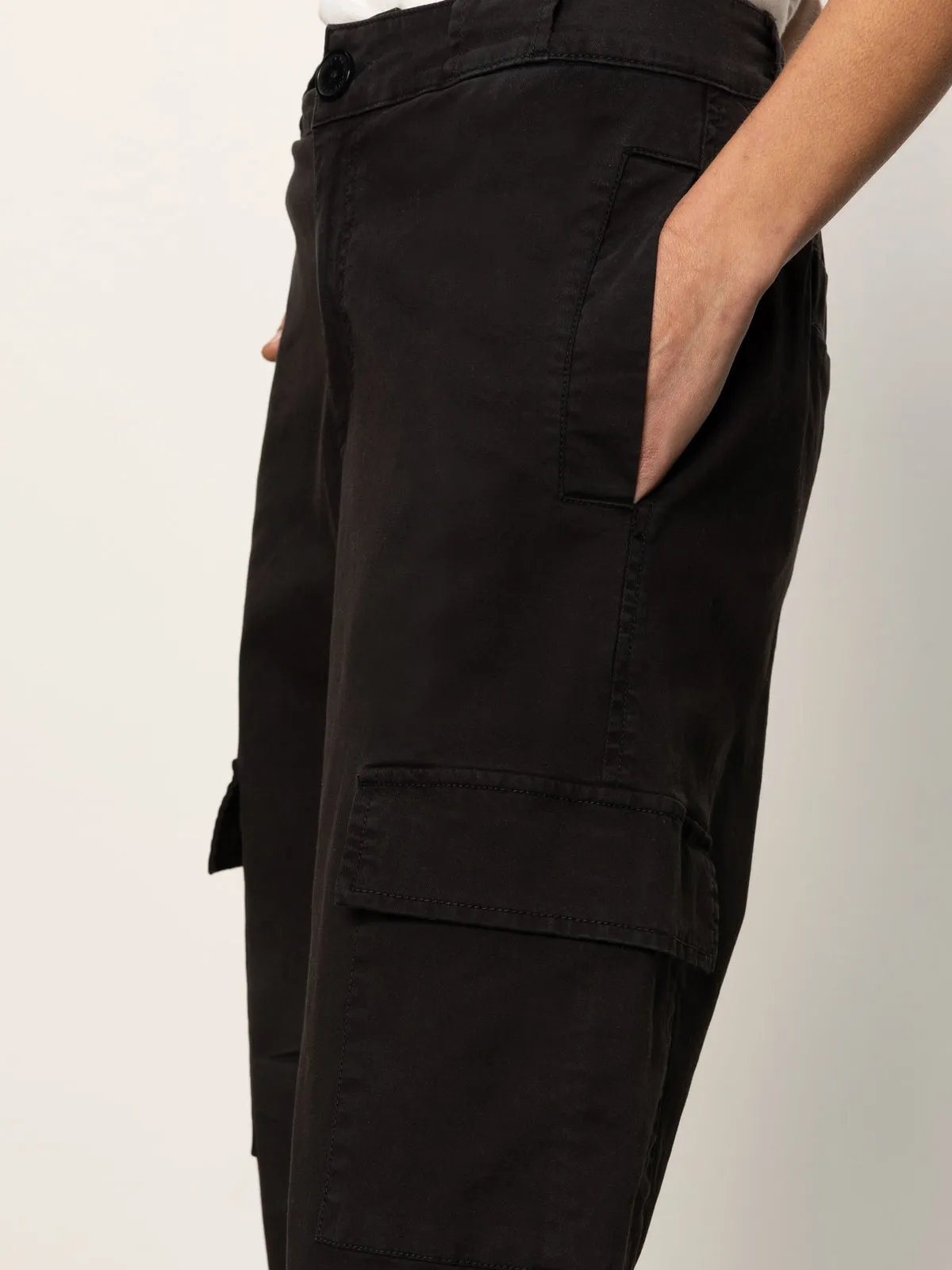 Convertible Sleeve Adaptation Non Iron Fabric Take Over Jogger Mid-Rise Pant Black