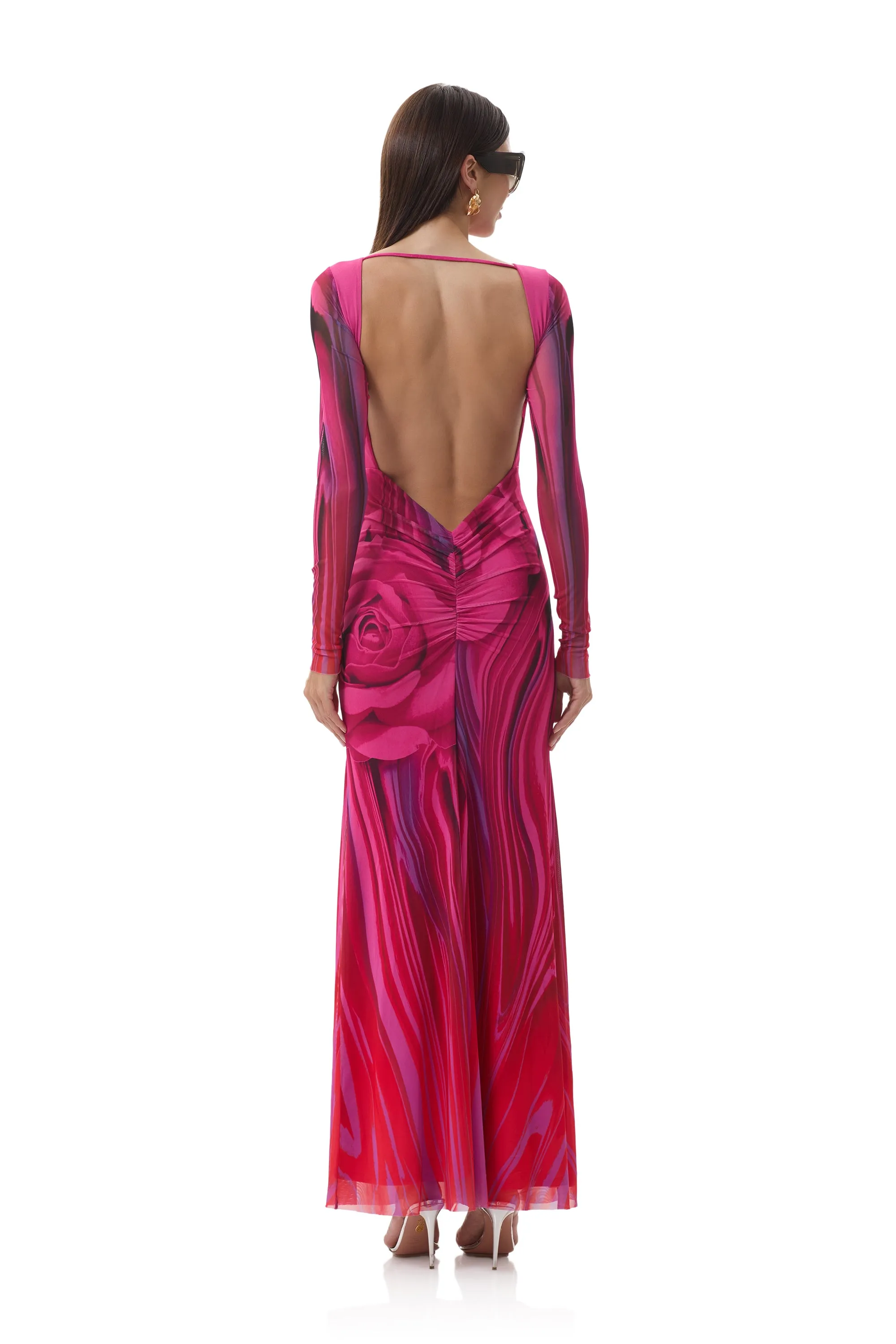 Wide Swing Comfortable Touch Talmo Dress - Fuchsia Rose