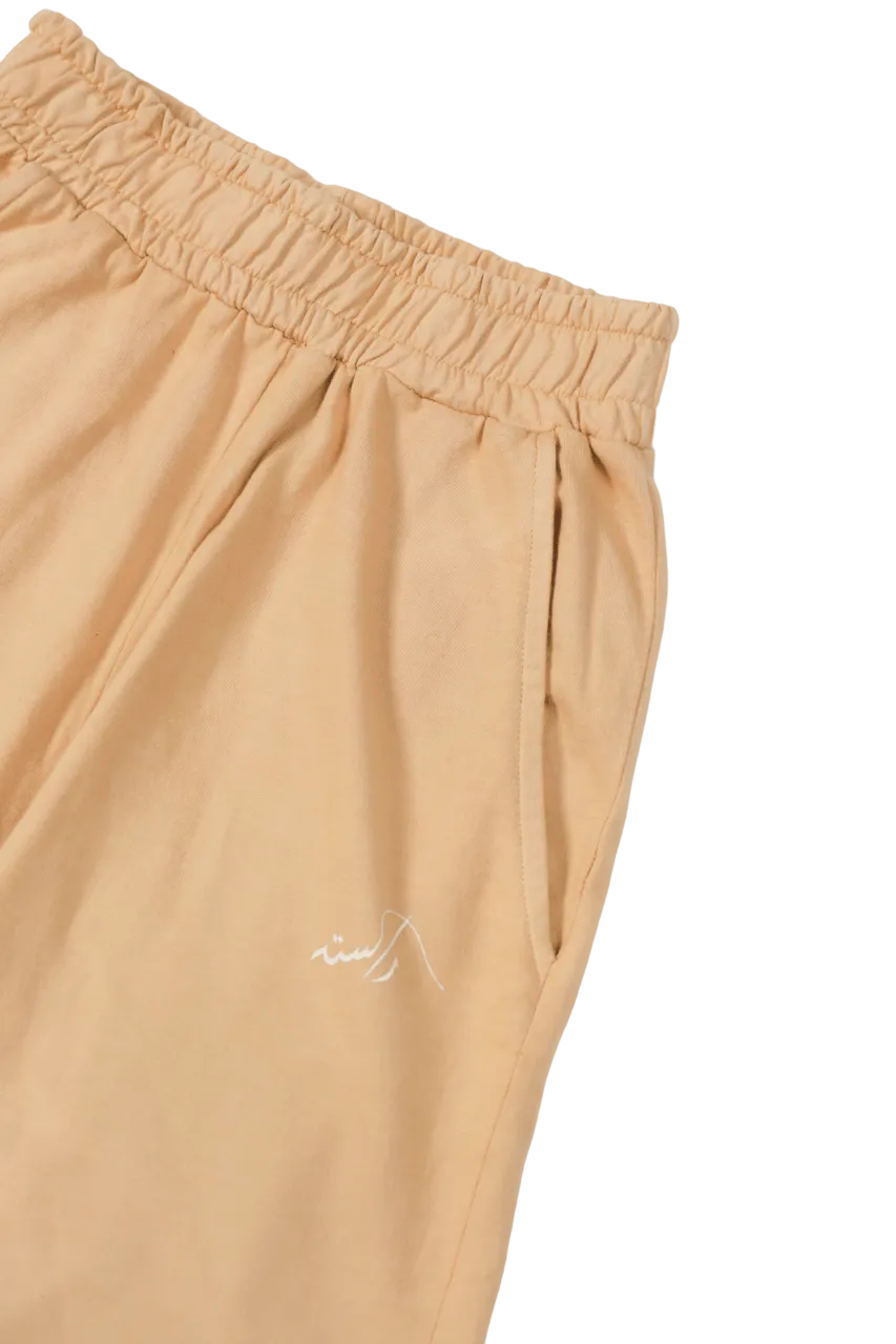 TAN LOGO SHORTS