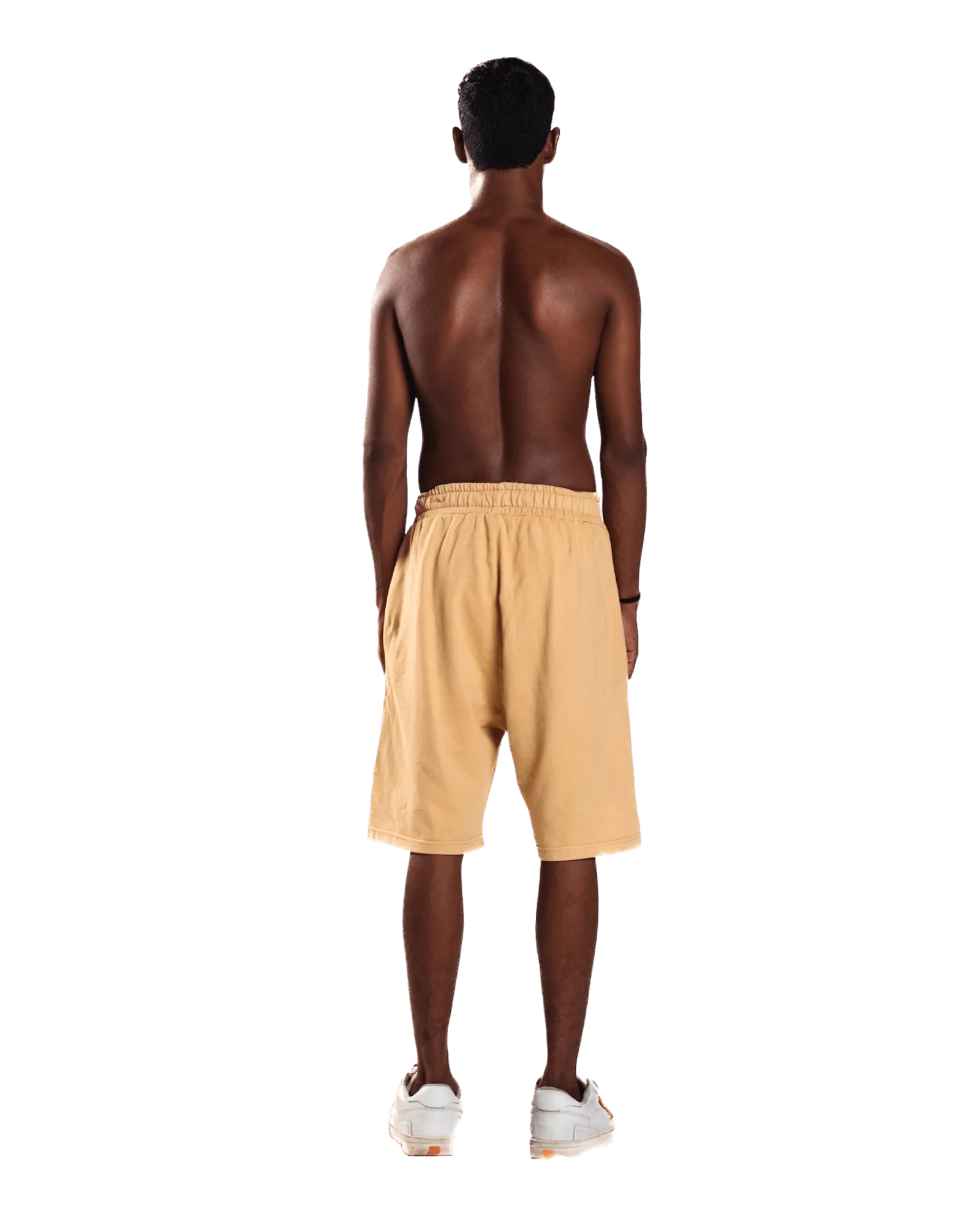 TAN LOGO SHORTS
