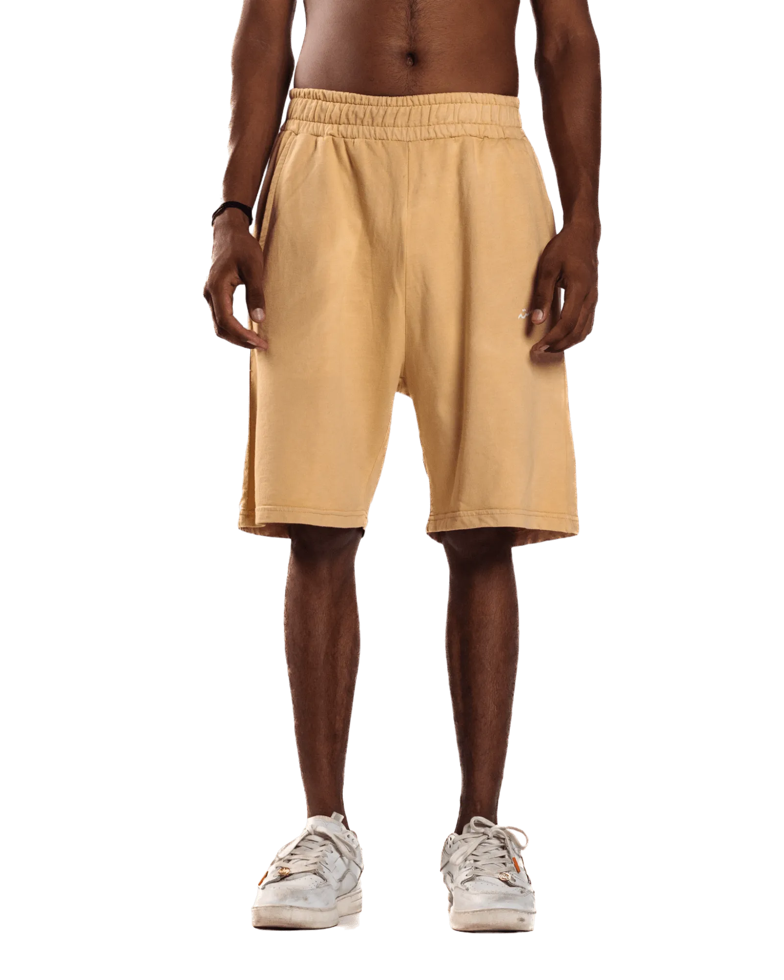 TAN LOGO SHORTS