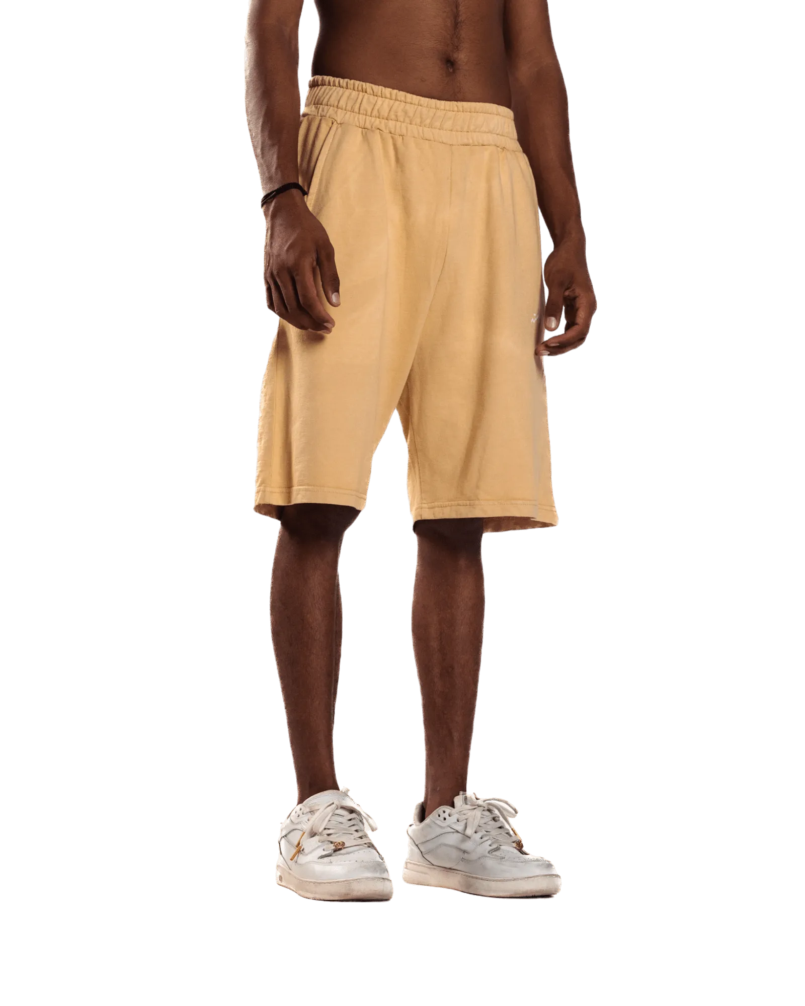TAN LOGO SHORTS
