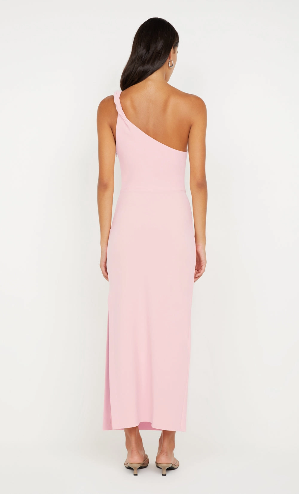 Subtle Mood ARIVEN ASYM MIDI DRESS - POWDER PINK