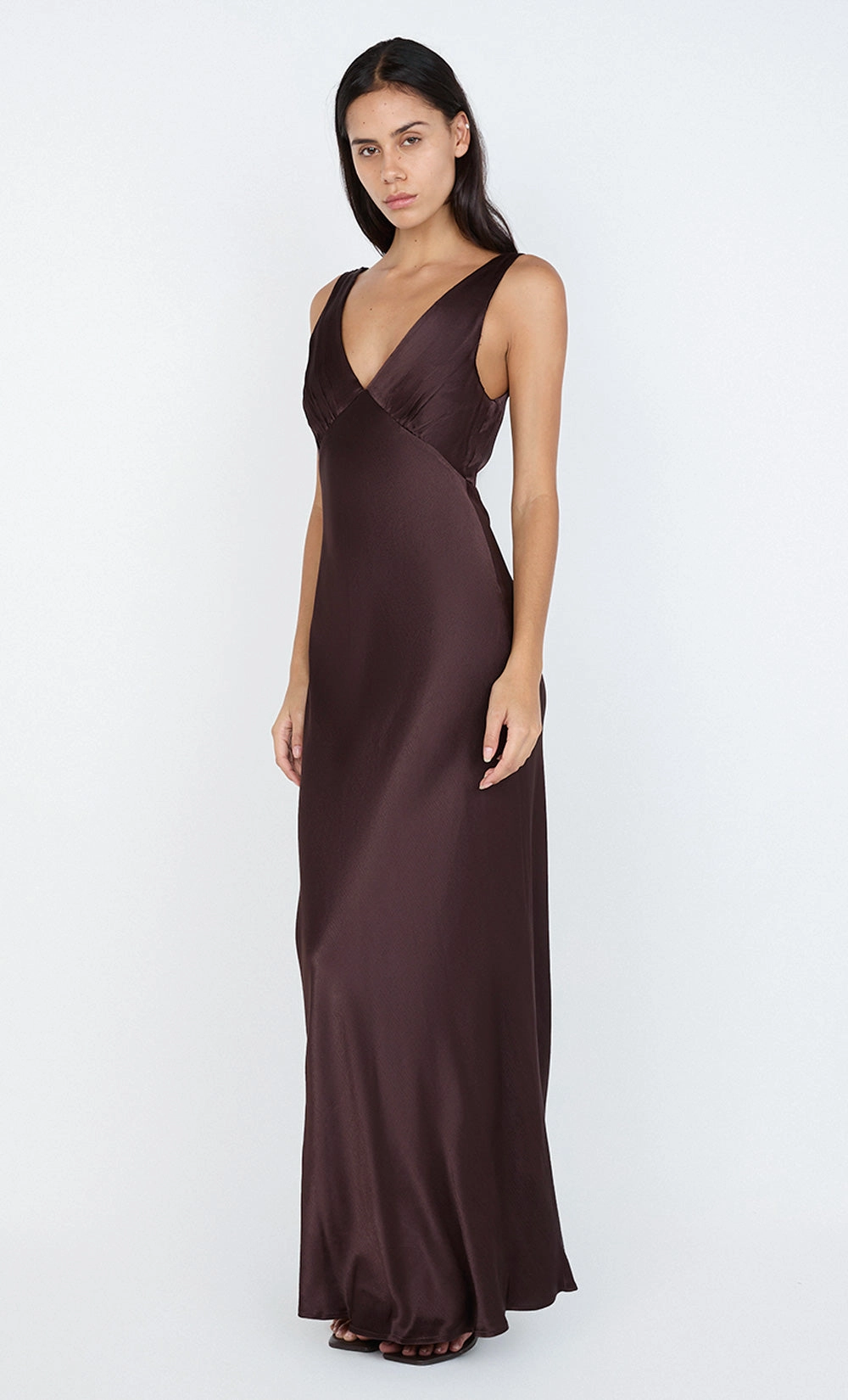 Feel Good Spring Mood MOON DANCE VERONA DRESS - DARK CHOCOLATE