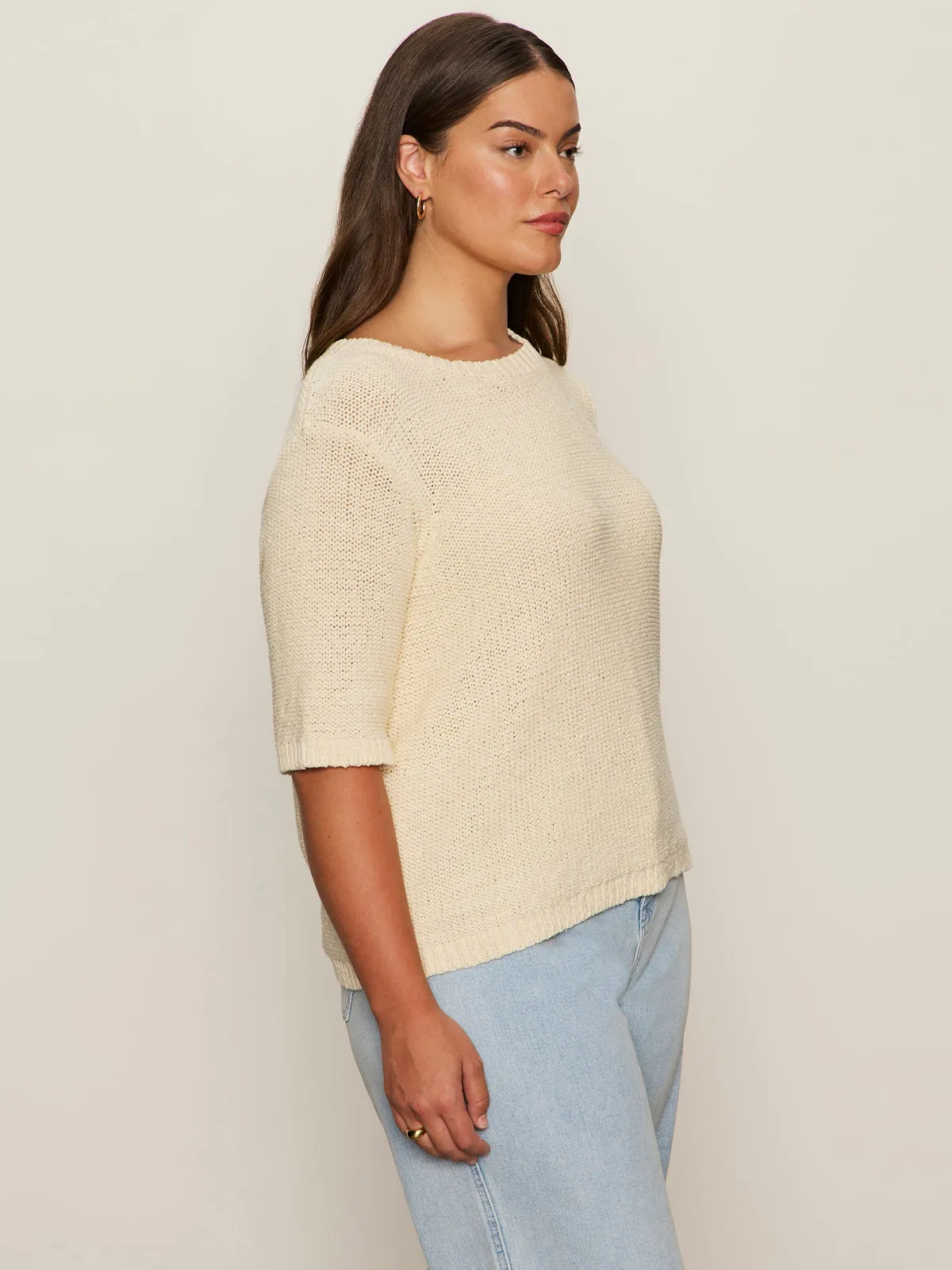 Tape Yarn Tee Macrame Extended Sizing Modern Simplicity Essential Look