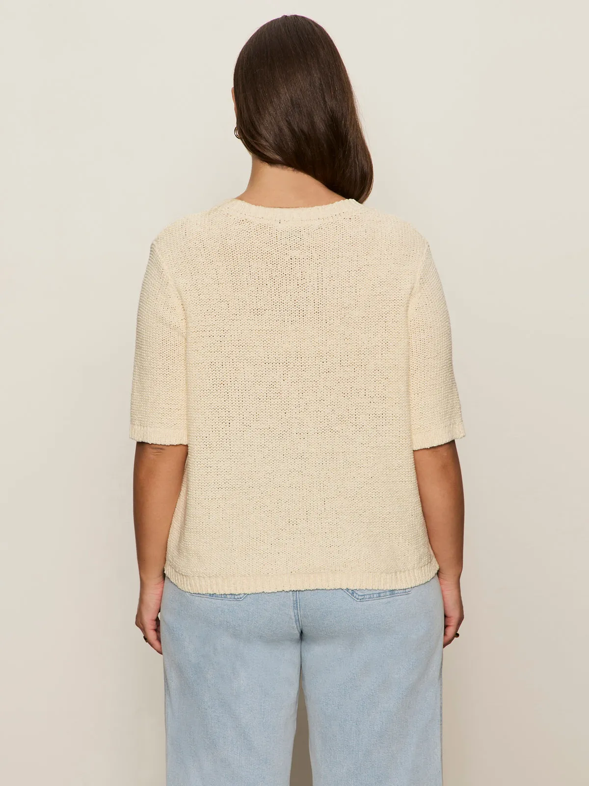 Tape Yarn Tee Macrame Extended Sizing Comfy Pieces