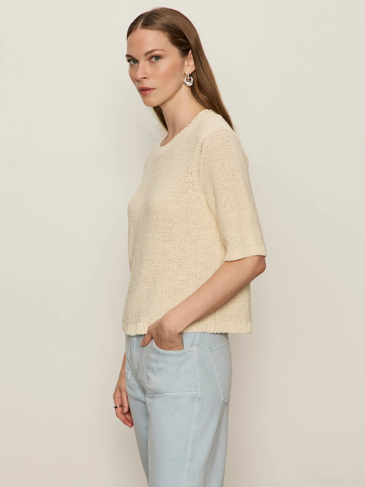 All-Day Wear Cool Style Tape Yarn Tee Macrame