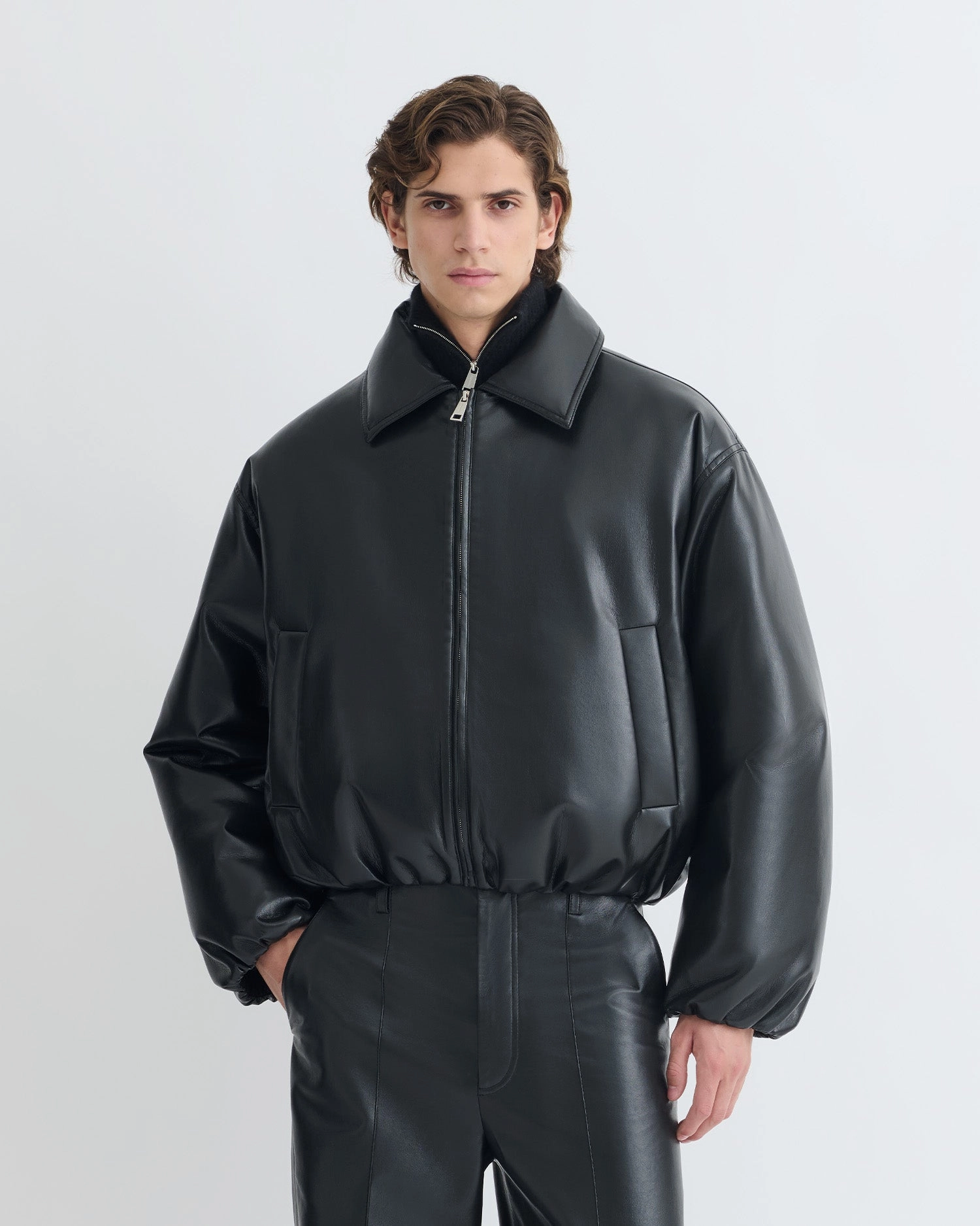 backpack Asger - Padded Okobor? Alt-Leather Jacket - Black