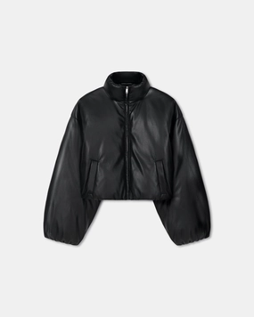 AllDay Posture Support Elasticity Asger - Padded Okobor? Alt-Leather Jacket - Black