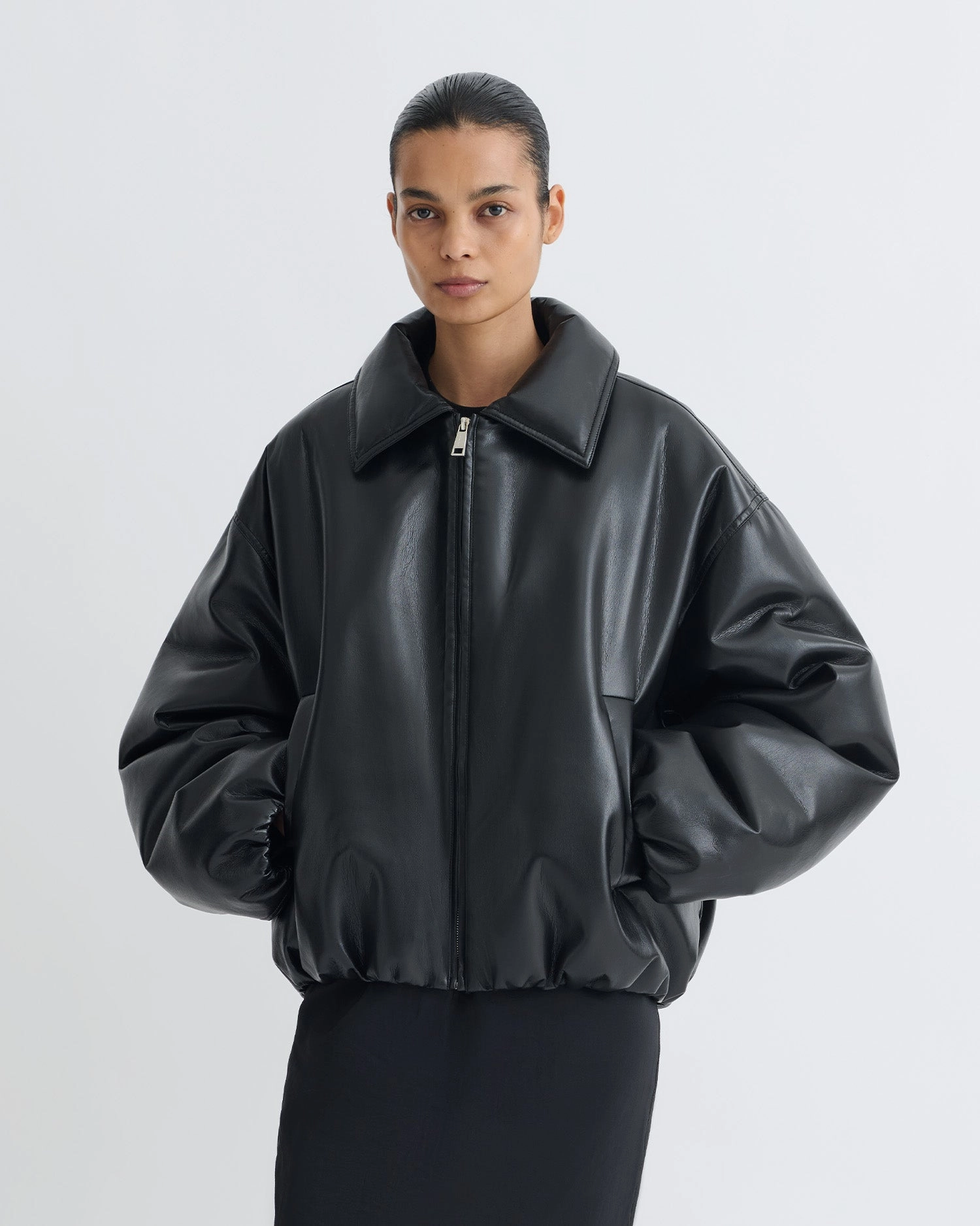 OdorBlocking Antimicrobial Finish Asger - Padded Okobor? Alt-Leather Jacket - Black