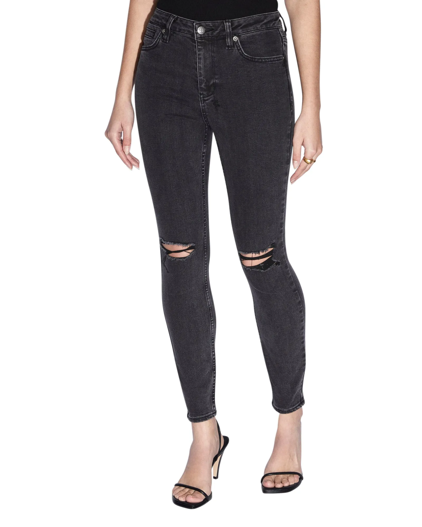 Relaxed Style Outdoor Enthusiast Evening Stroll Spring Mood Party Look Classic SPRAY ON HELL CAT RIPPED