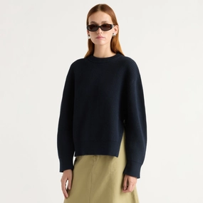 Soft Knit Layer Tate Organic Cotton Side-Zip Sweater