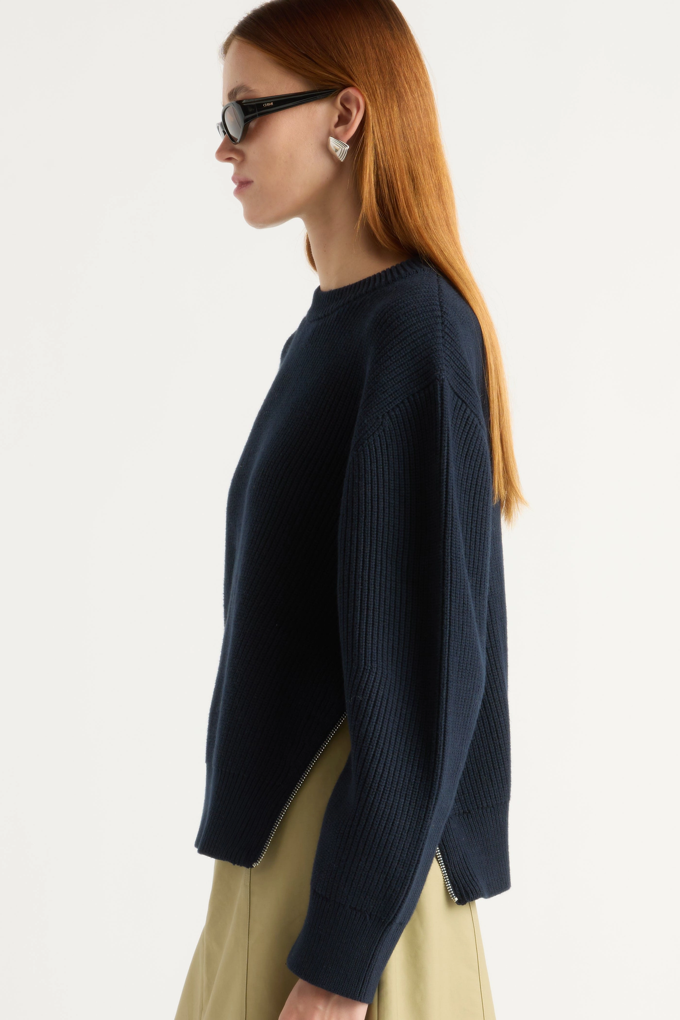 Tate Organic Cotton Side-Zip Sweater Cold Day Fashion